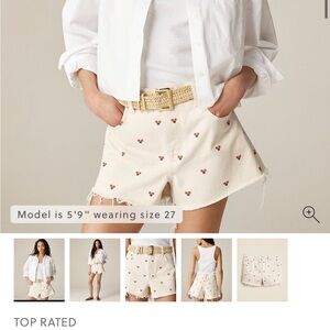 J. Crew flower embroidered shorts